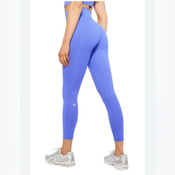 Fabletics Pants - Fabletics MOTION 360 High Waisted Vibrant Sapphire Sky Blue Purple Leggings SZ M